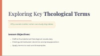 Essential Vocabulary for Christian Theology Studies