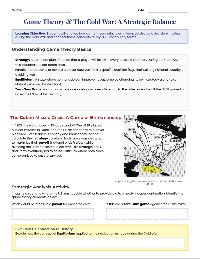Game Theory in the Cold War