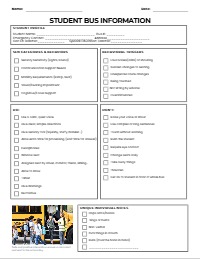 Supporting Student Needs: Bus Driver Reference