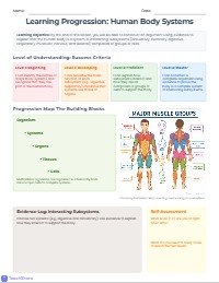 Understanding Body Systems as Interacting Subsystems