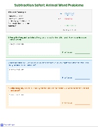 Animal Adventures Learning Packet