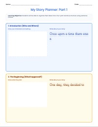My Creative Story Writing Template