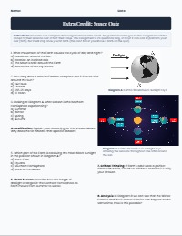 Earth, Moon, and Sun Review Assignment