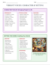 Juicy Word Choice Narrative Writing Anchor Chart