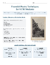 Essential Poetry Techniques for GCSE Students