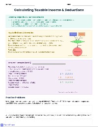 Tax Deductions Worksheet
