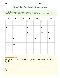My March Calendar