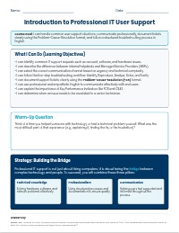 Unit 14: Managing Tickets and User Support