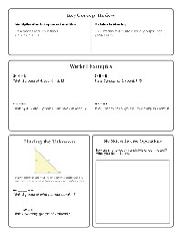 Multiplication and Division Review Guide