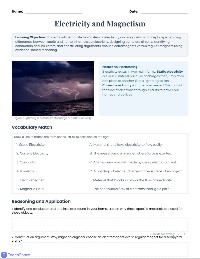 Electricity and Magnetism Unit Review