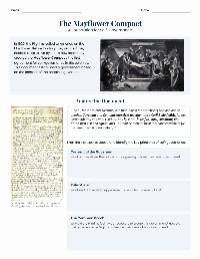 Understanding the Mayflower Compact