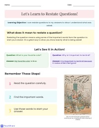 Restating Questions Practice
