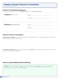 Mastering Algebraic and Geometric Sequences Workbook