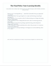 Getting to Know You: Student Profile
