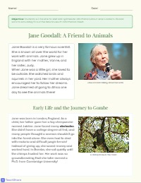 Jane Goodall: A Hero for Animals