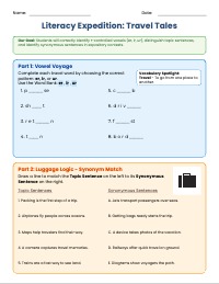Travel Adventures: Phonics and Paragraph Skills