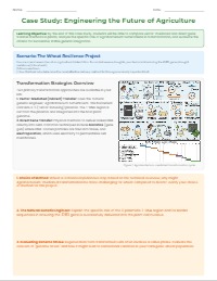 Engineering the Future: Plant Genetic Transformation Case Study