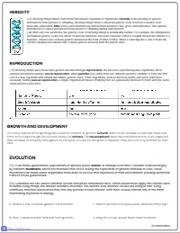 Condense information into a 3 page document that still has the major characteristics of life and at least 1 question for each reading.