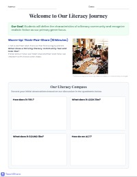 Literacy Community Warm-up