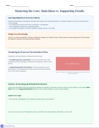 Main Idea vs. Supporting Details Sort
