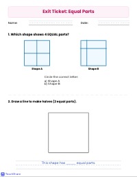 Exploring Equal Parts and Fractions