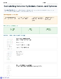 3D Volume Calculations