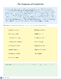 Chronological Order Practice Worksheet