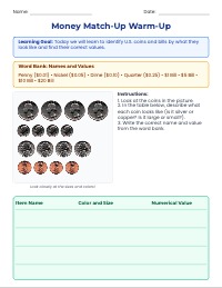 Do Now: Coin Recognition