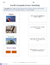 Volcano Parts Matching Activity