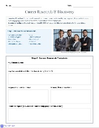 Career Research and Brainstorming