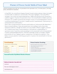 Fluency Builder: Multi-Sensory Reading Intervention