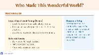 Who Made This Wonderful World?