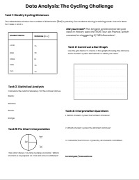 Grade 6 Cycling Data Handling Assessment