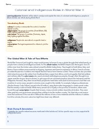 Colonial Contributions in World War II