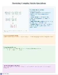 Mastering Matrix Operations Guide
