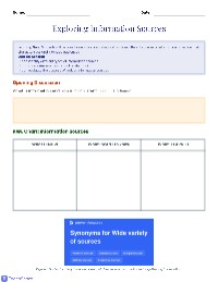 Information Sources Explorer