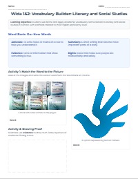 Academic Vocabulary and Literacy Skills Practice