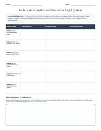 Justice and Bias: A Gallery Walk