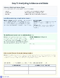 Tracing Author's Arguments (Monday-Thursday)