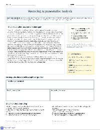 Mastering Argumentative Analysis