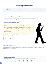 Exit Ticket: Conclusion Definition and Identification