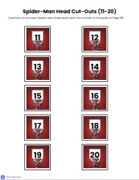 Match the Numbers 1-10 and 11-20 Cut and Paste