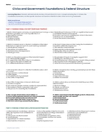 Comprehensive American and North Carolina Civics Assessment