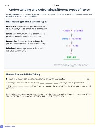 Tax Algebra Connections