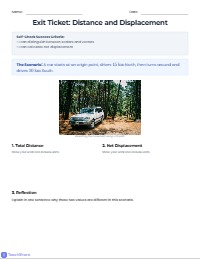 Distance vs. Displacement Formative Check