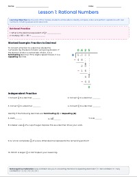 Reveal Math Course 3 Module 1: Real Numbers