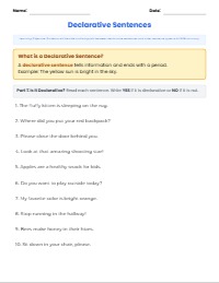 Mastering Declarative Sentences: A Practice Guide