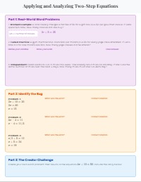 Mastering Algebraic Equations: From One to Two Steps