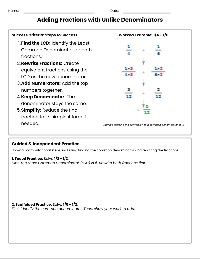 Adding Fractions with Unlike Denominators