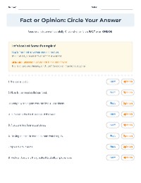 Understanding Fact vs. Opinion